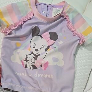Disney Kids Swim Rashguard - Pastel Rainbow
